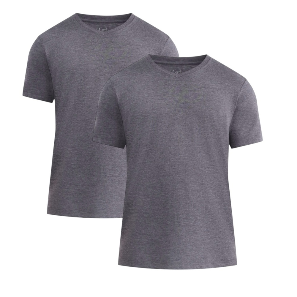 2-Pack George Men's V-Neck Moisture Wicking Short Sleeve T-Shirt Size SX (30-32)